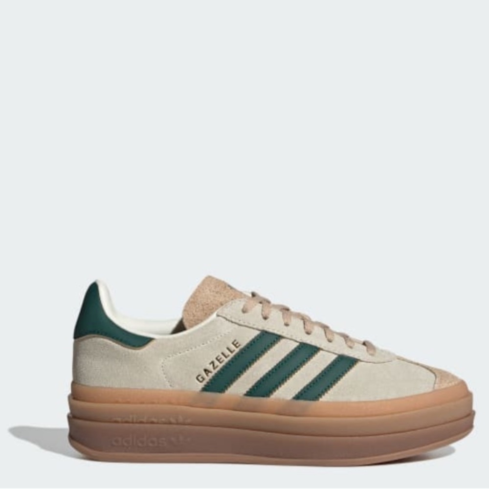 Adidas Gazelle Bold | Cream White, Collegiate Green, Magic Beige